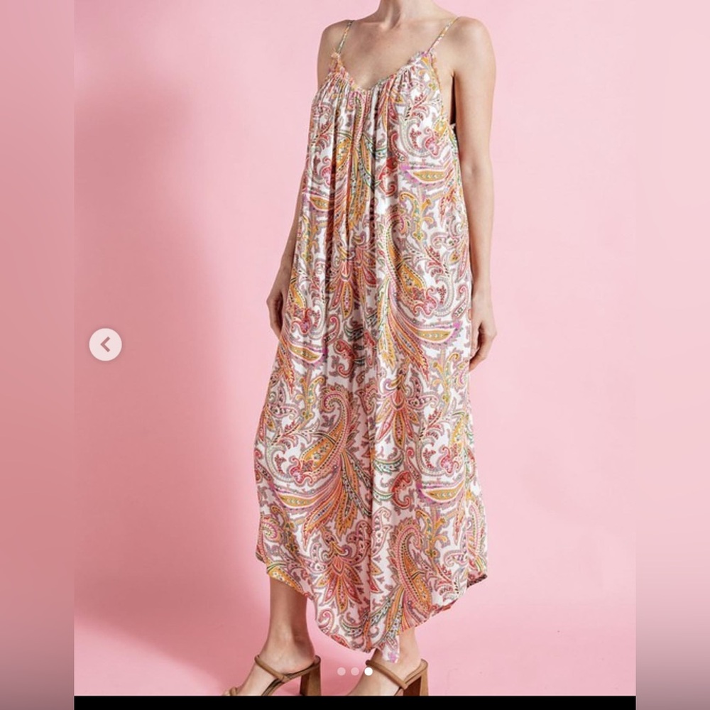 Eesome Janece Paisley Jumpsuit Size L